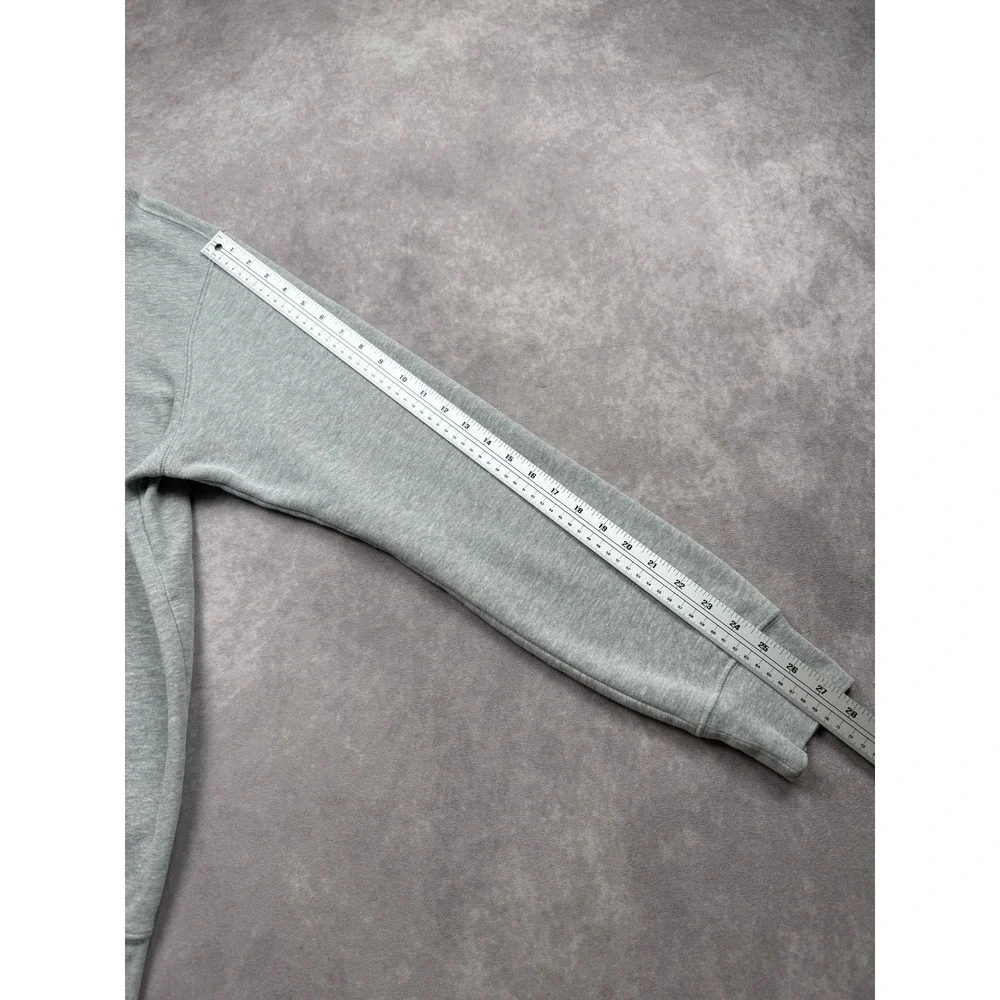 The North Face Mens XL Gray Full Zip Graphic Sleeve Logo Hoodie Sweatshirt Layer